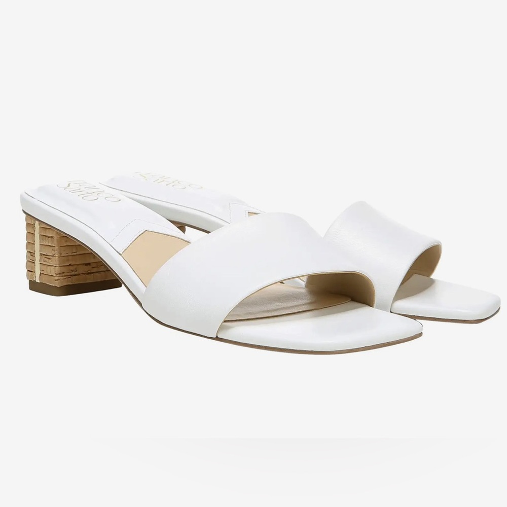 NEW Franco Sarto 8.5 Women's Cruella Slide Sandals 8 1/2 Block Heel Slip On